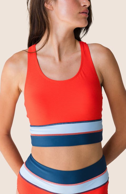 Cut Back Crop Swim Top
