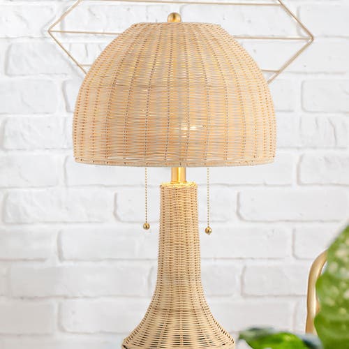 Jonathan Y Joanie Bohemian Rustic Iron Led Table Lamp In Natural
