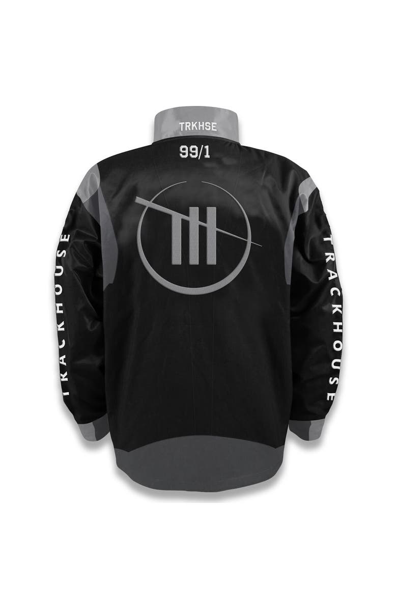 Trackhouse Racing Team Collection Men's Trackhouse Racing Team Collection Black TRACKHOUSE RACING Nylon Uniform Full-Snap Jacket, Alternate, color, Black