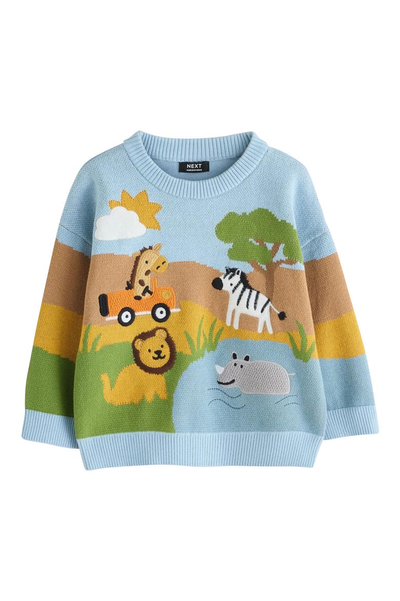 Kids' Safari Scene Sweater, Main, color, MULTI