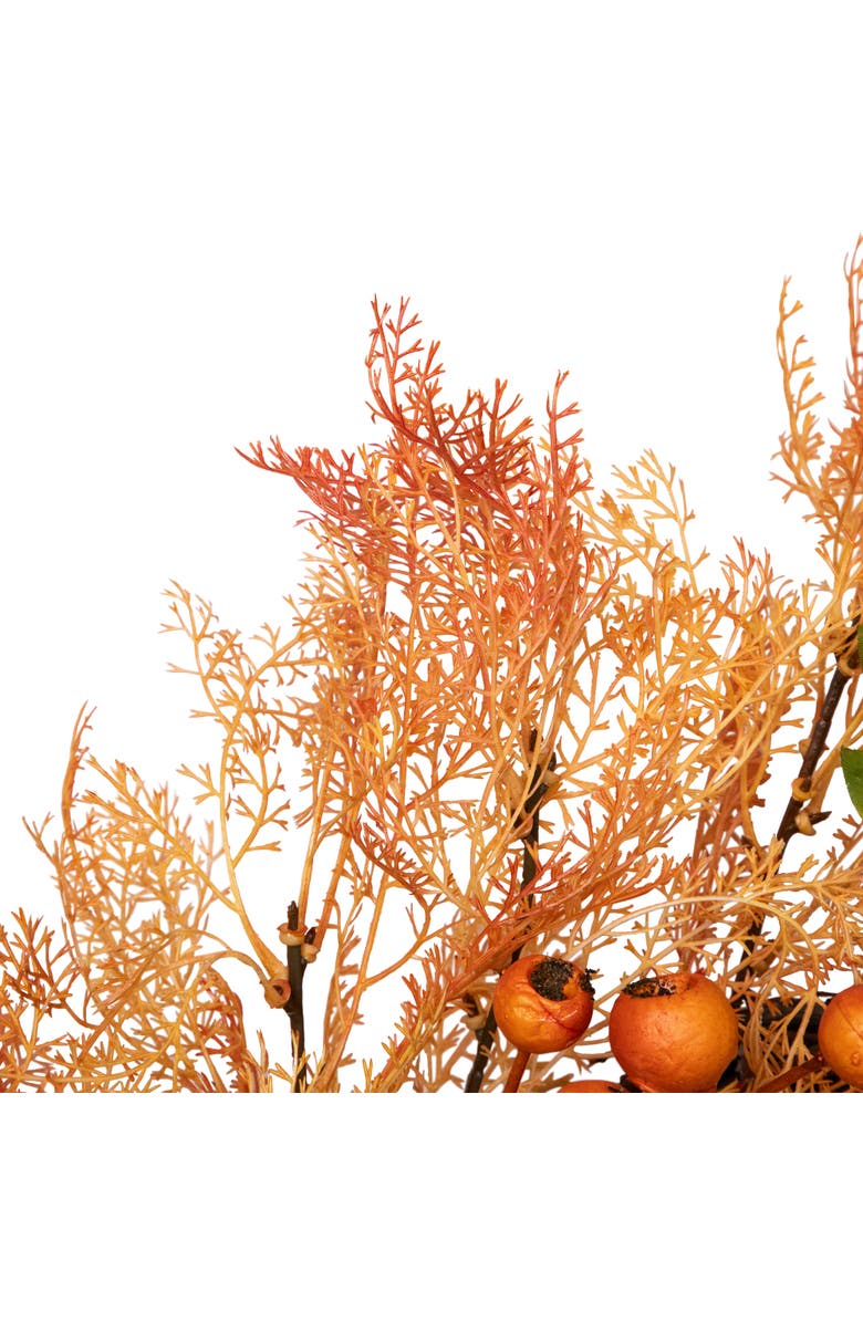 Northlight Berry, Caspia and Two-Toned Autumn Leaves Artificial Fall Harvest Wreath - 24", Alternate, color, Yellow