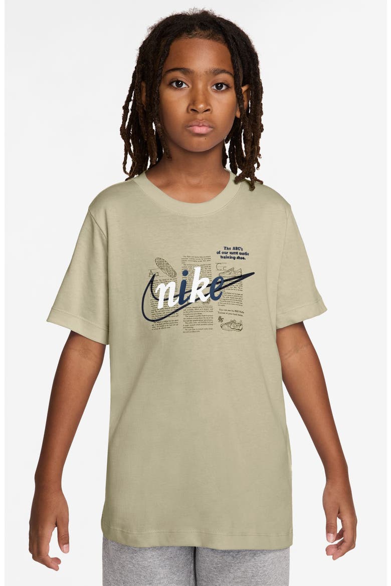 Kids' Sportswear Logo Graphic T-Shirt, Main, color, LIGHT KHAKI