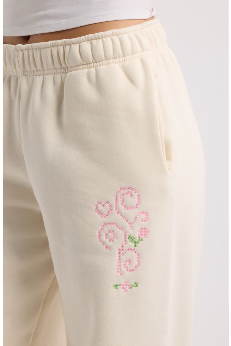 Cross My Heart Sweatpants, Alternate, color, OFF WHITE