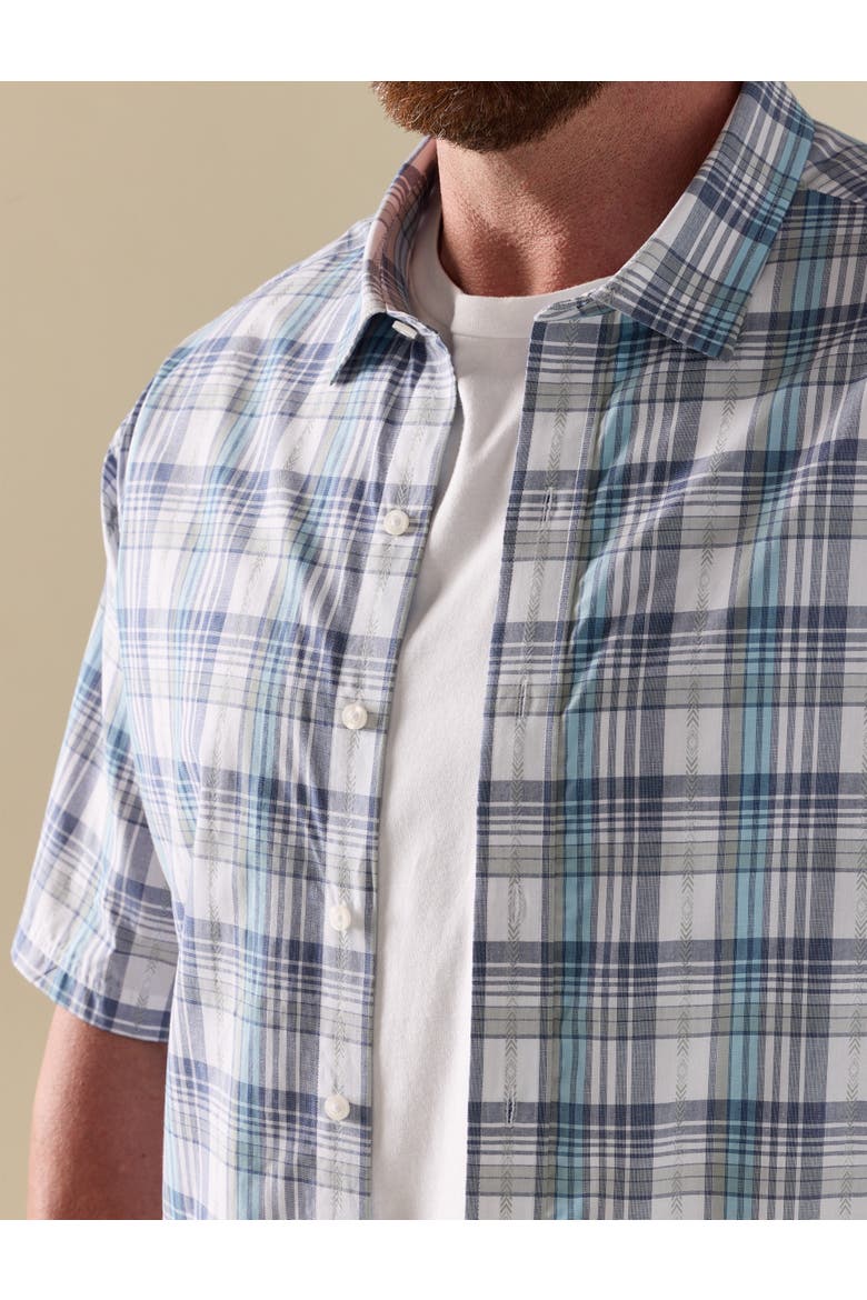 Big & Tall Western Plaid Sport Shirt, Alternate, color, BLUE MULTI