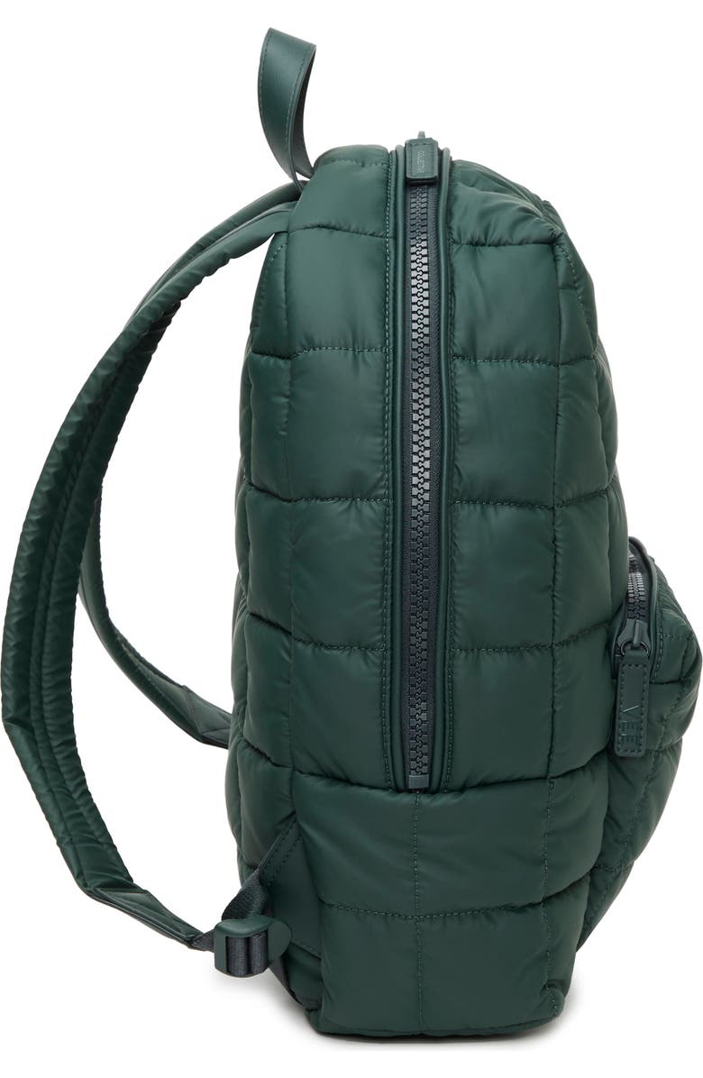 VeeCollective Porter Quilted Recycled Nylon Backpack, Alternate, color, Bottle Green