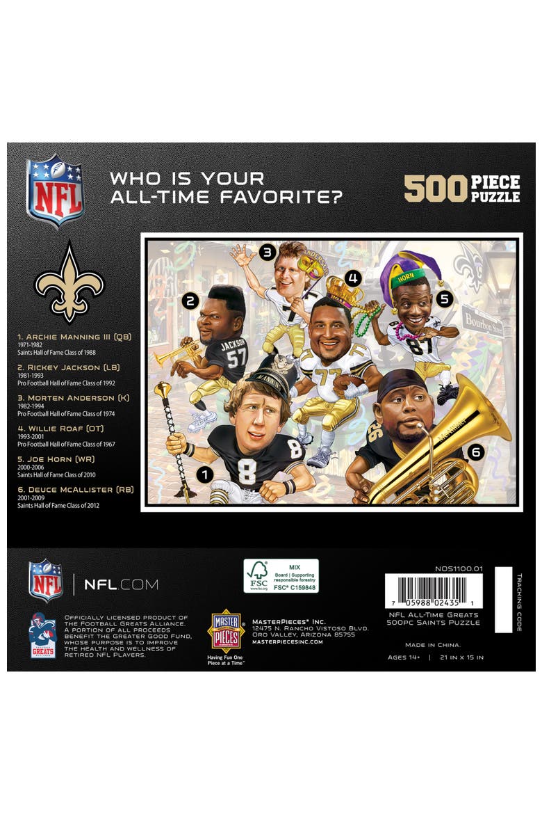 New Orleans Saints 500 Piece Puzzle, Alternate, color, Multicolor