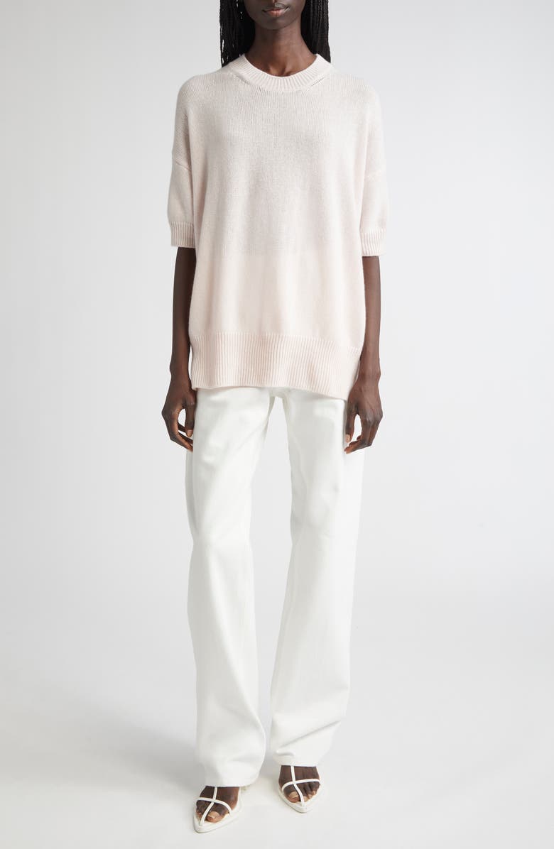 Jil Sander Crewneck Cashmere Sweater, Alternate, color, Morganite