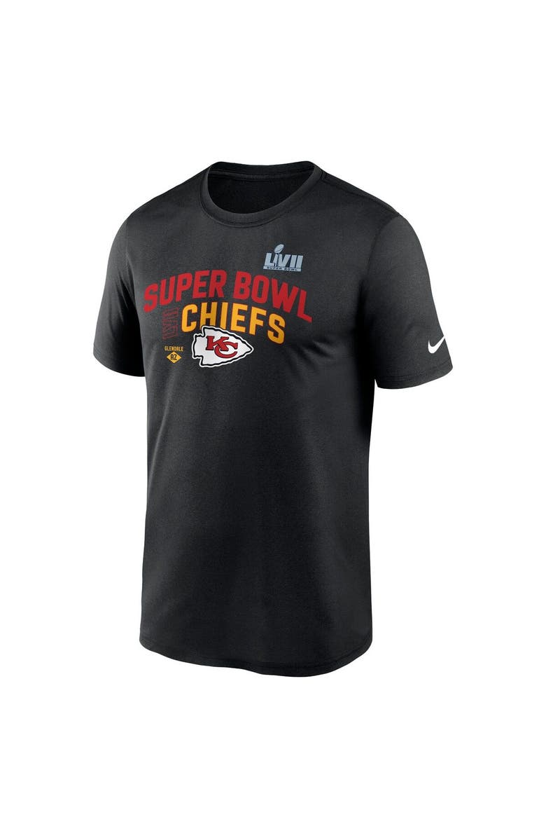 Nike Men's Nike Black Kansas City Chiefs Super Bowl LVII Team Logo Lockup T-Shirt, Alternate, color, 