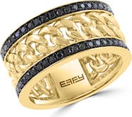EFFY Black Diamond Curb Link Band Ring