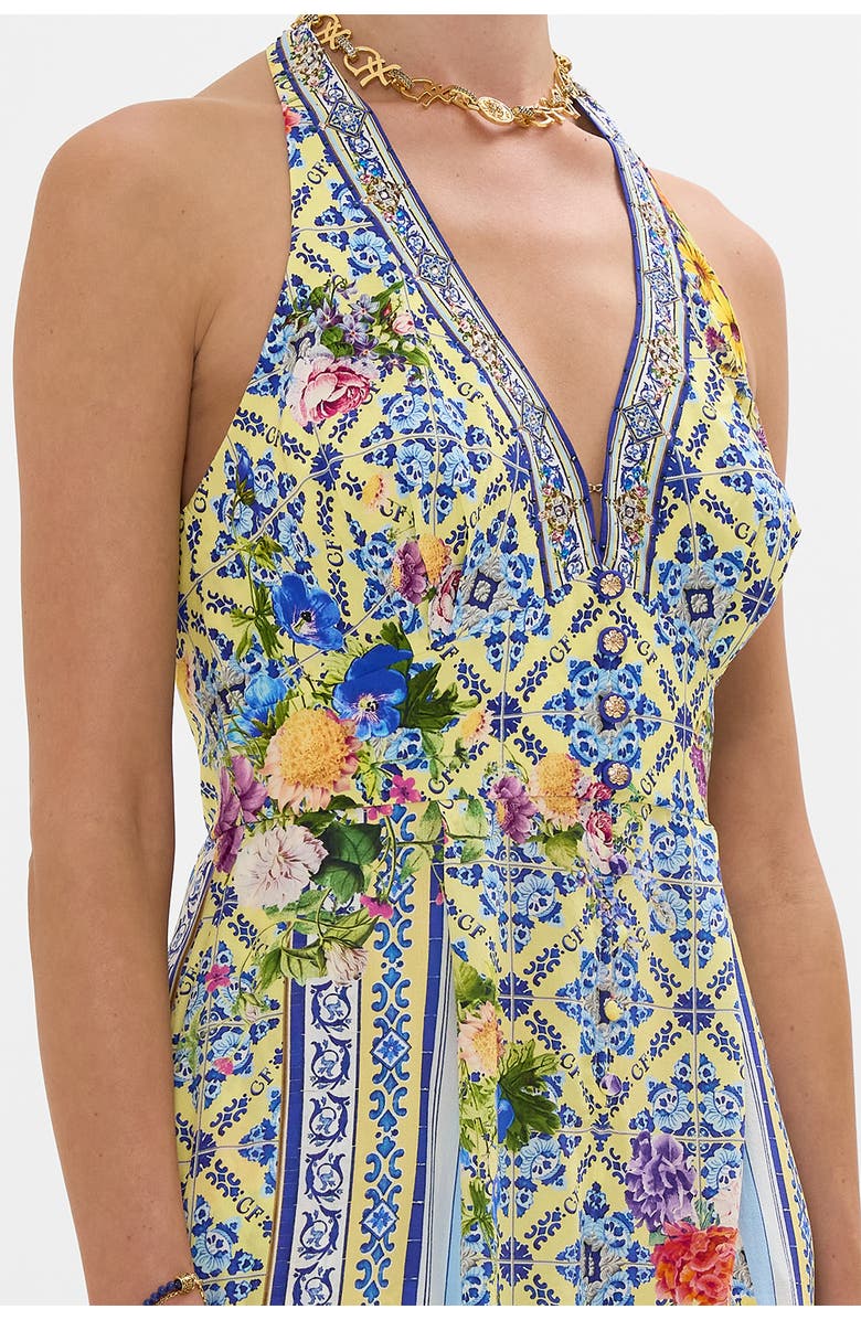 Camilla Halterneck Jumpsuit With Tie Neck Wall To Wall Wonders, Alternate, color, 