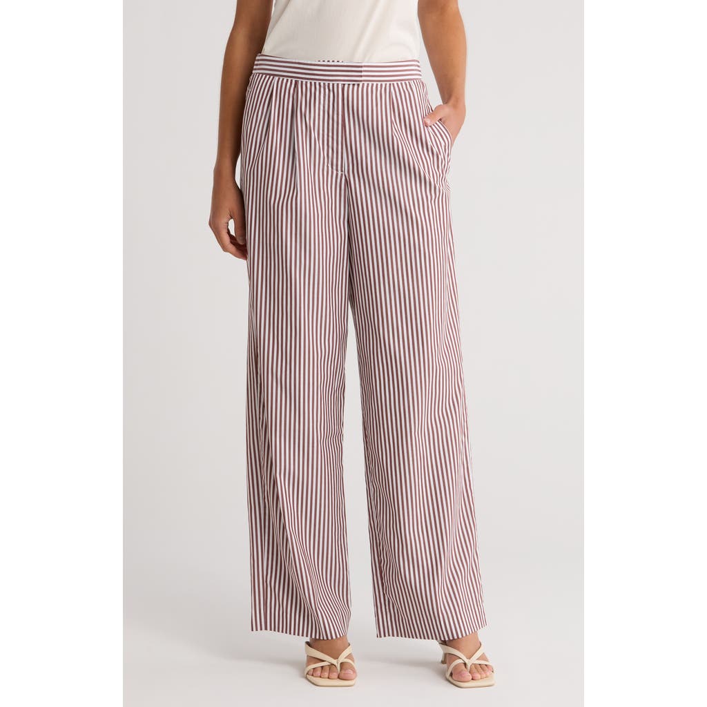 Rag & Bone Brown Lacey Trousers In Red