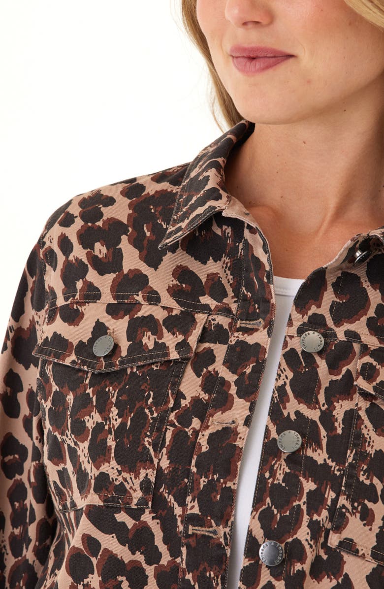 Threads 4 Thought Abbey Leopard Print Trucker Jacket, Alternate, color, Balsa
