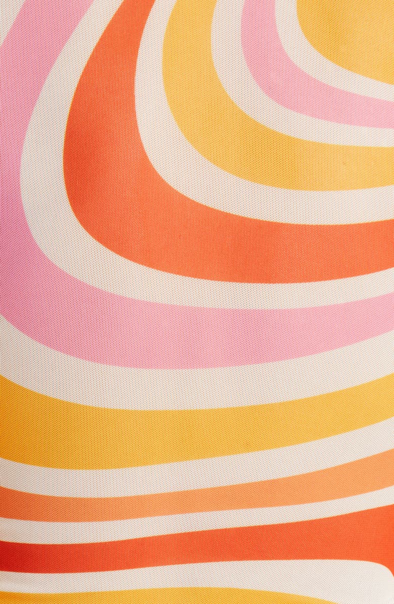 Ted Baker London Sarrahh Swirl Stretch Mesh Turtleneck, Alternate, color, 