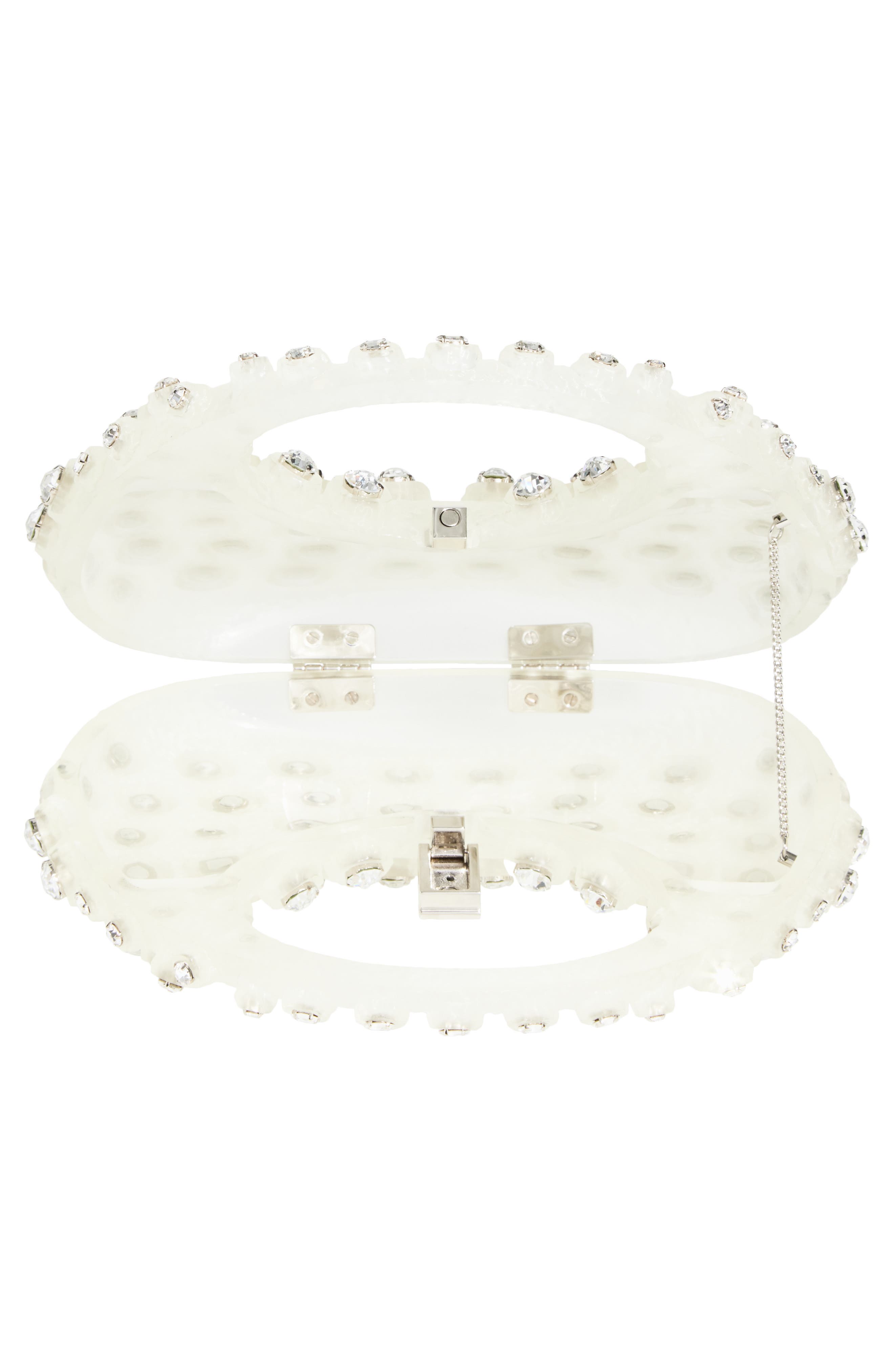L’alingi Iced Meleni Crystal Embellished Handbag, Alternate, color, Clear