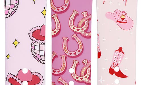 The Posh Tech Pack Of 3 Silicone Apple Watch® Watchbands In Pink Assorted