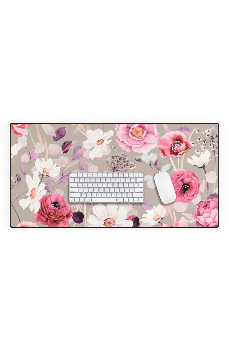 Deny Designs Marta Barragan Camarasa Pink Desk Mat, Alternate, color, Multi