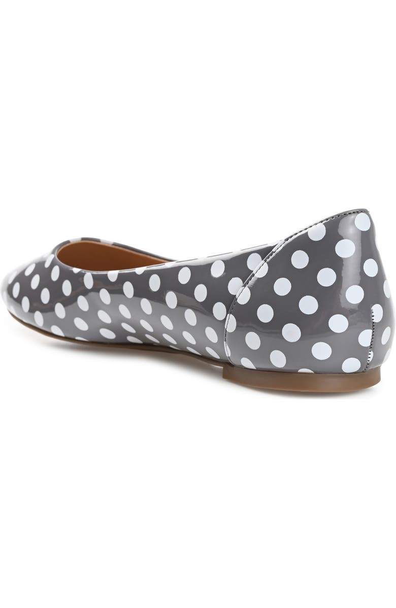 Journee Collection Kavn Ballet Flat - Narrow Width, Alternate, color, White Dot