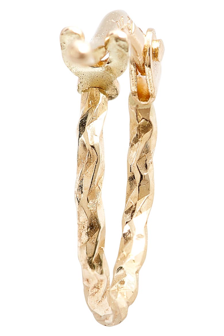 14K Gold Textured Twisted Hoop Earrings   (Nordstrom Exclusive), Alternate, color, YELLOW GOLD