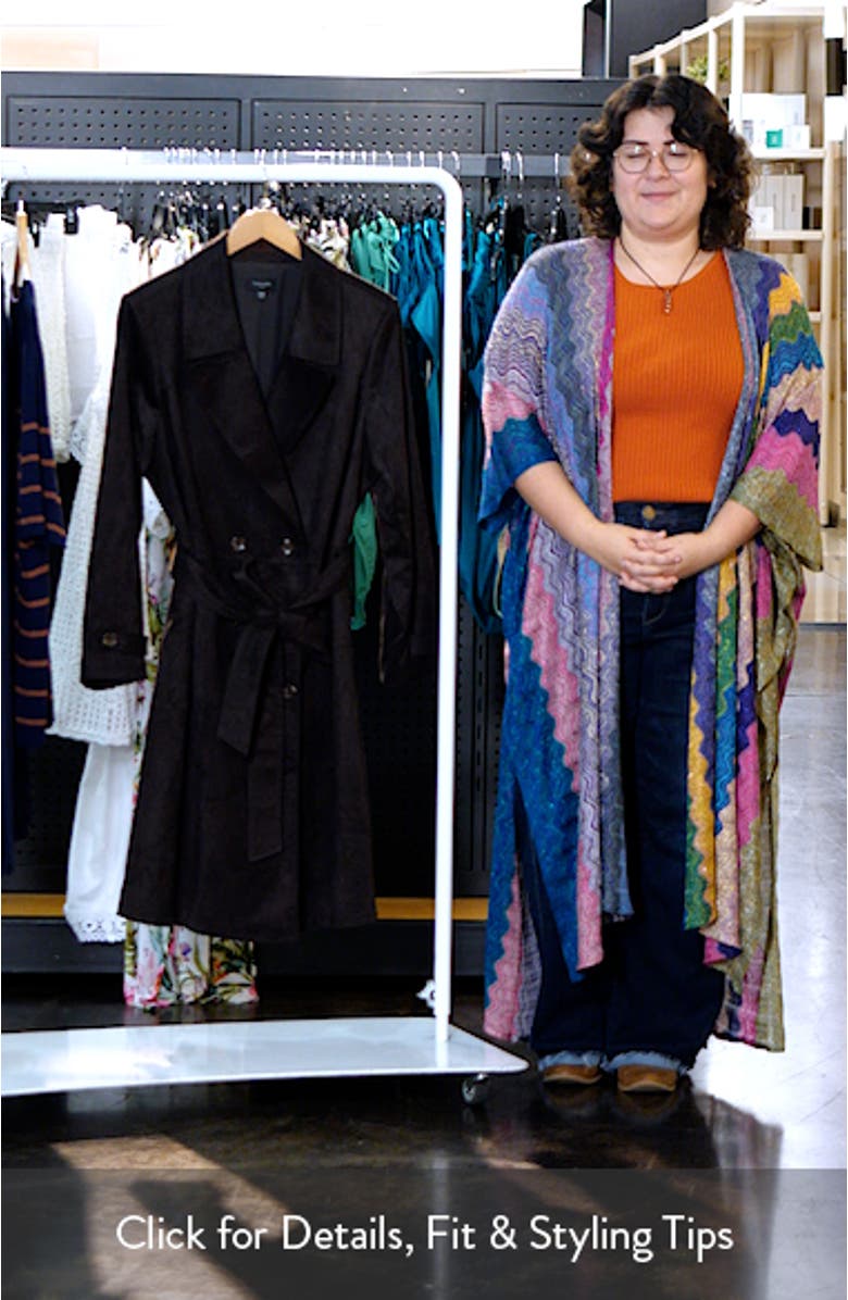 Faux Suede Trench Coat, sales video thumbnail