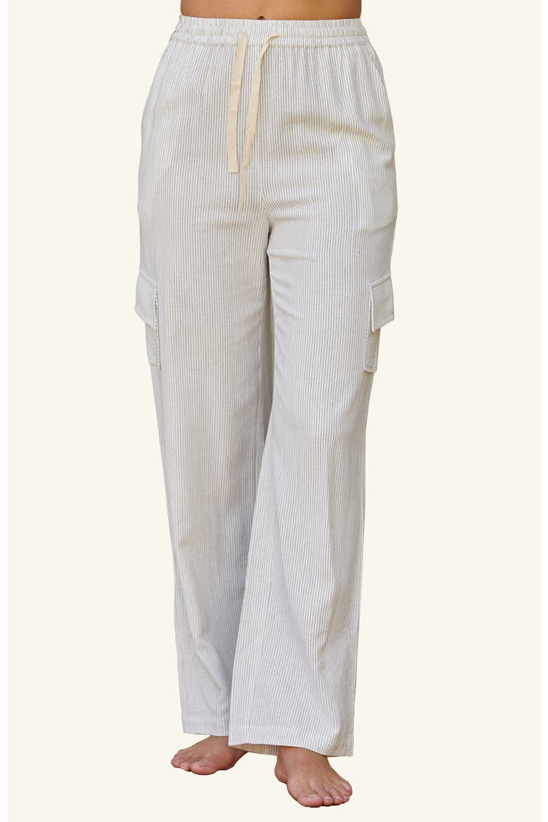 Pinstripe Pants, Main, color, White/Black