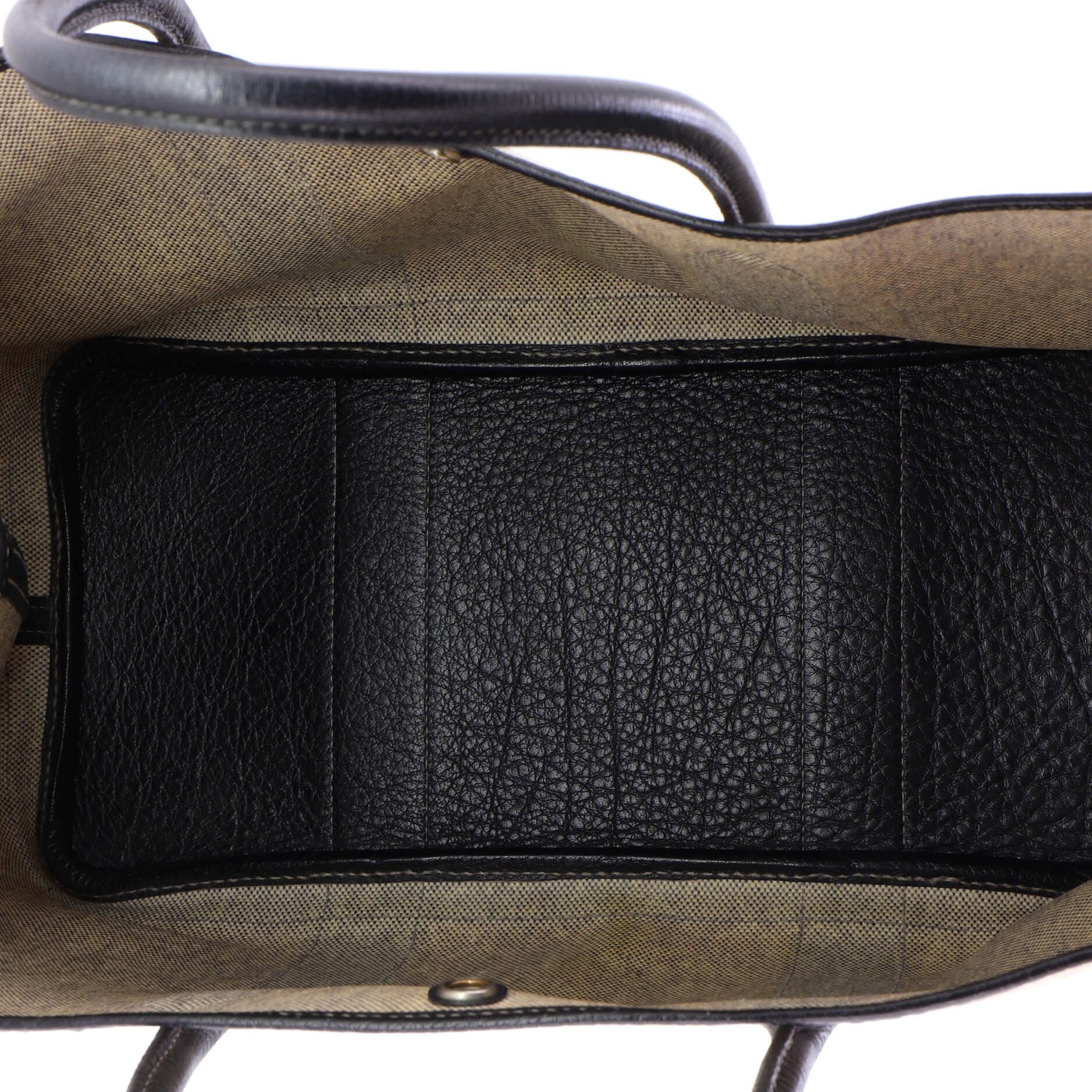 Pre-Owned Hermes Garden Party Tote Toile and Leather 36, Alternate, color, Noir