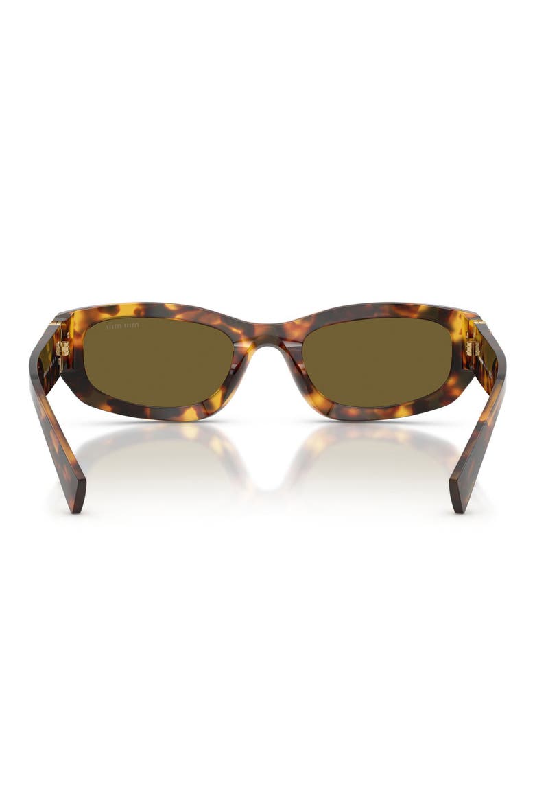53mm Irregular Sunglasses, Alternate, color, HAVANA HONEY / DARK BROWN