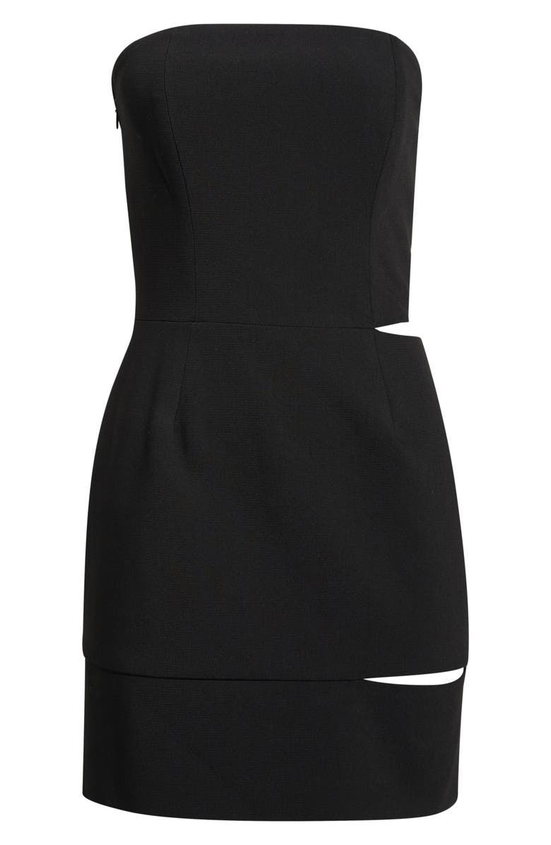 ISRAELLA KOBLA Iris Strapless Cutout Cocktail Minidress, Main, color, Black