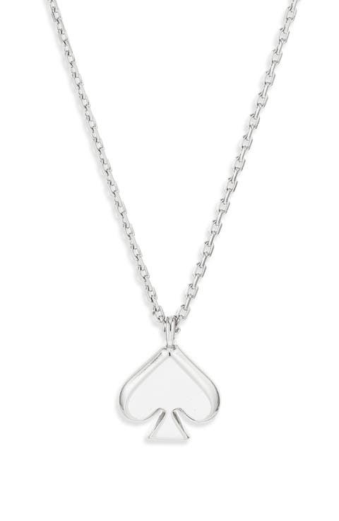 mini spade pendant necklace