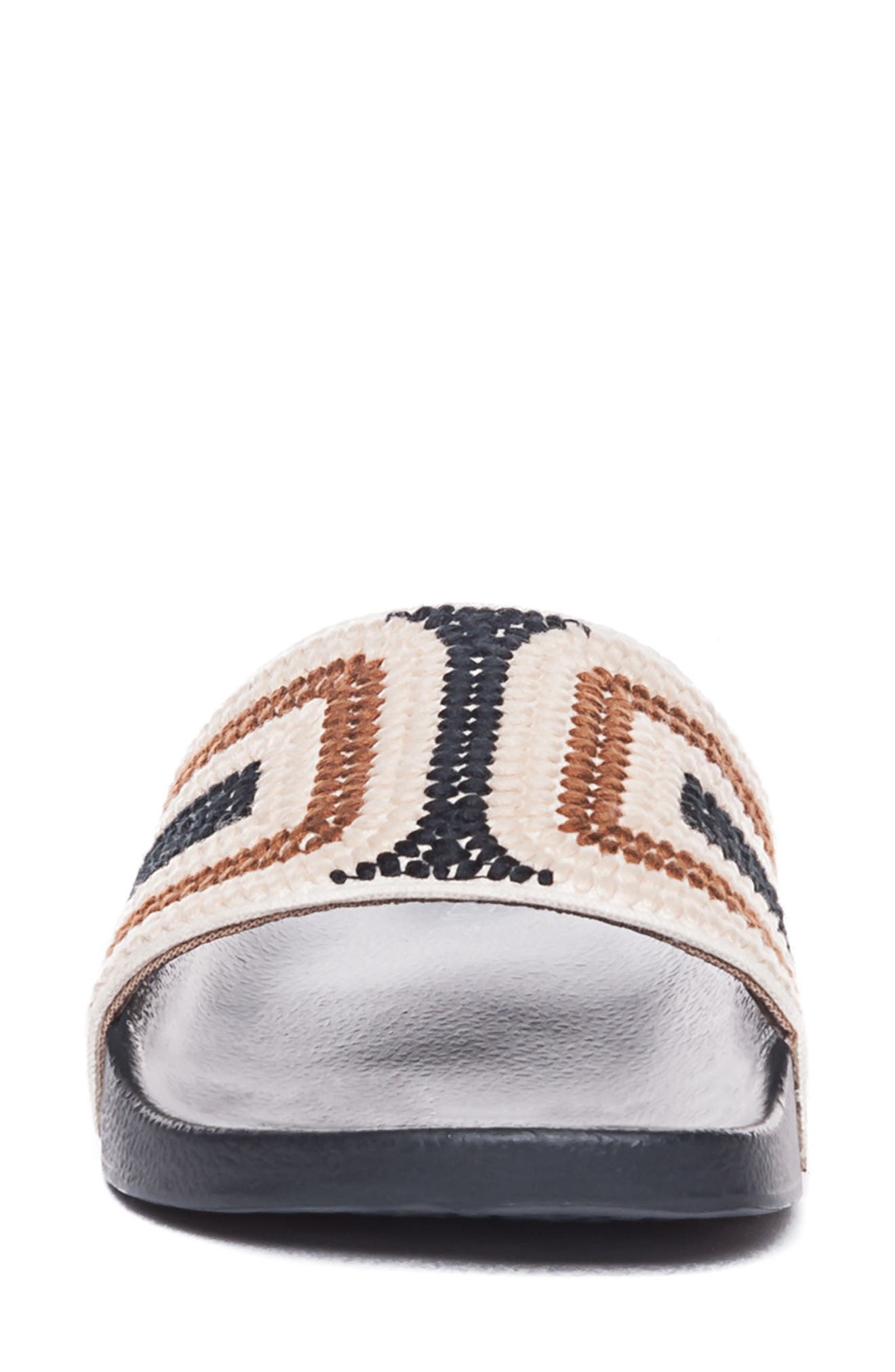 Bernardo Reese Slide Sandal, Alternate, color, BLACK MULTI CANVAS
