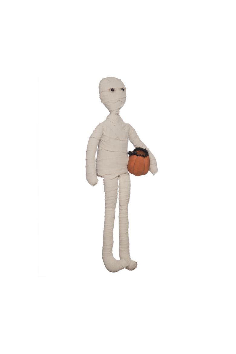 Mumford the Mummy Greeter Decorative Figurine Halloween Decor, Alternate, color, White