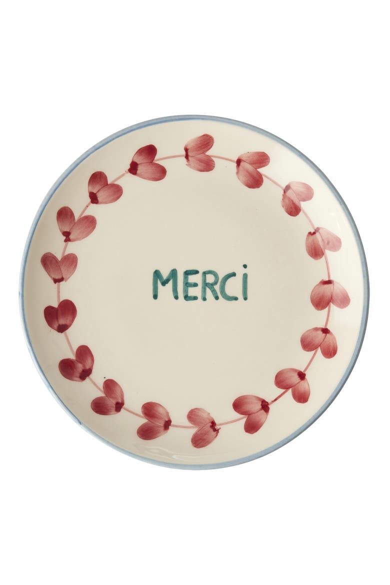Set of 4 Hand-Painted Ceramic Cake Plates, Main, color, MULTI