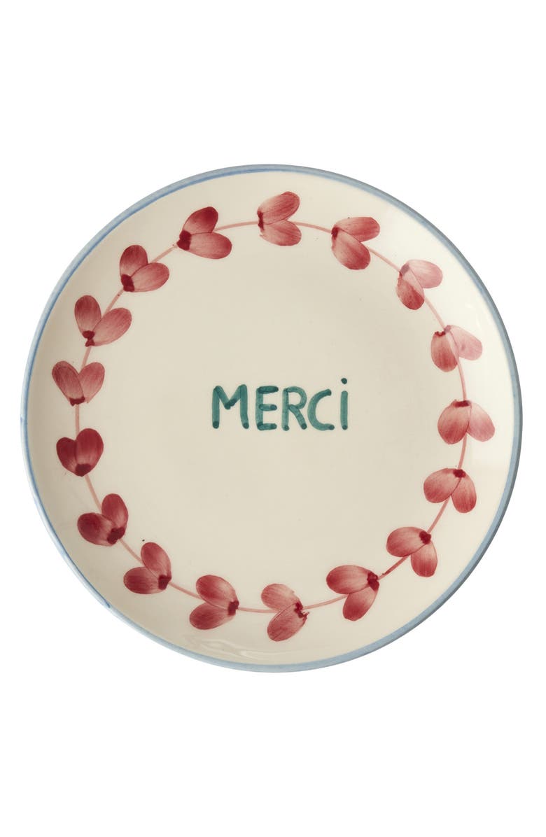 Rice by Rice Set of 4 Hand-Painted Ceramic Cake Plates, Main, color, Multi
