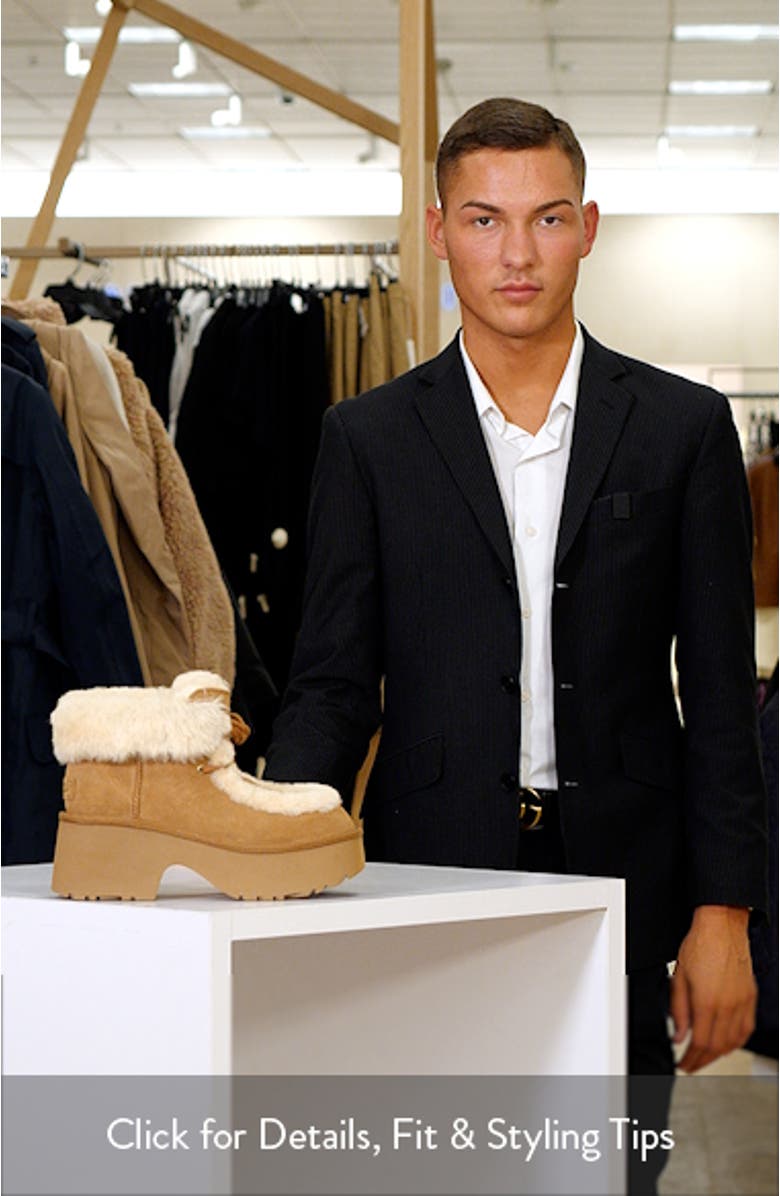 Esmee Genuine Shearling Detail Lace-Up Boot, sales video thumbnail