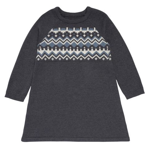 Dark Grey Heather Fair Isle Dress (Toddler)