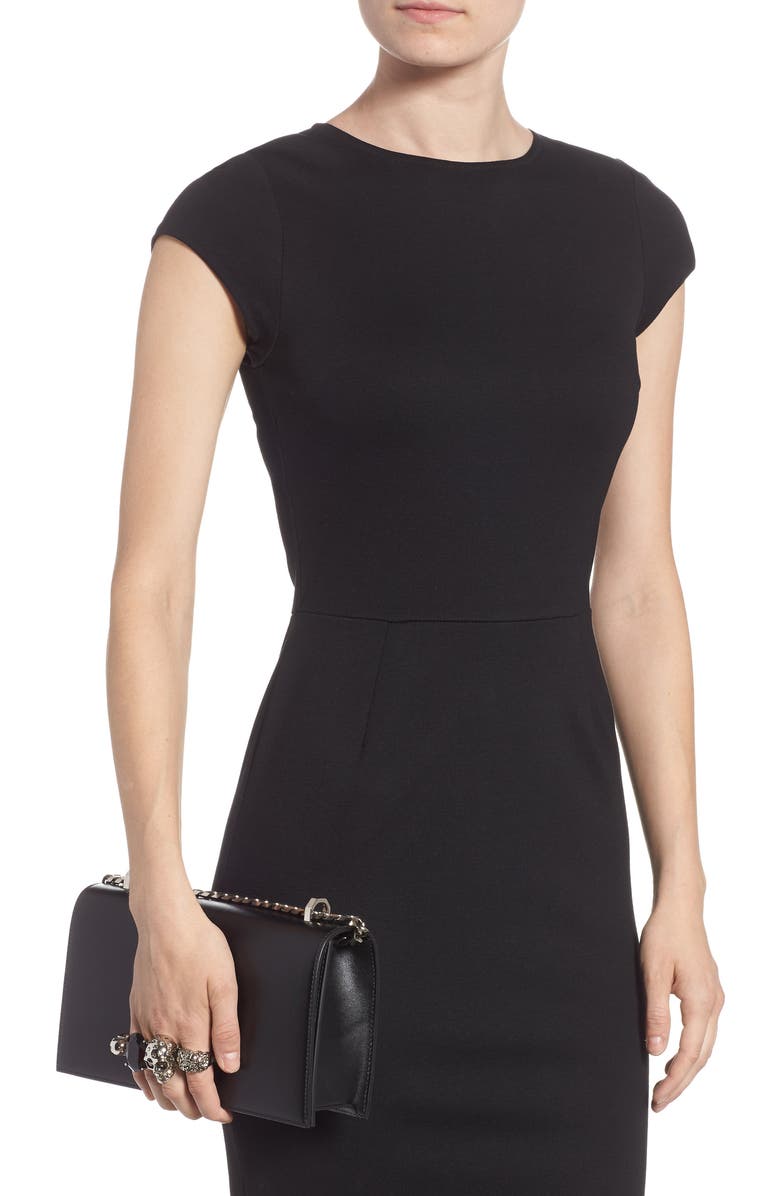 McQueen Alexander McQueen Leather Crossbody Knuckle Bag, Alternate, color,