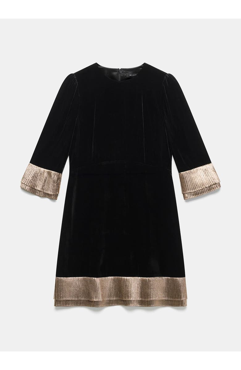 MINT VELVET Velvet Frill Detail Mini Dress, Alternate, color, Black