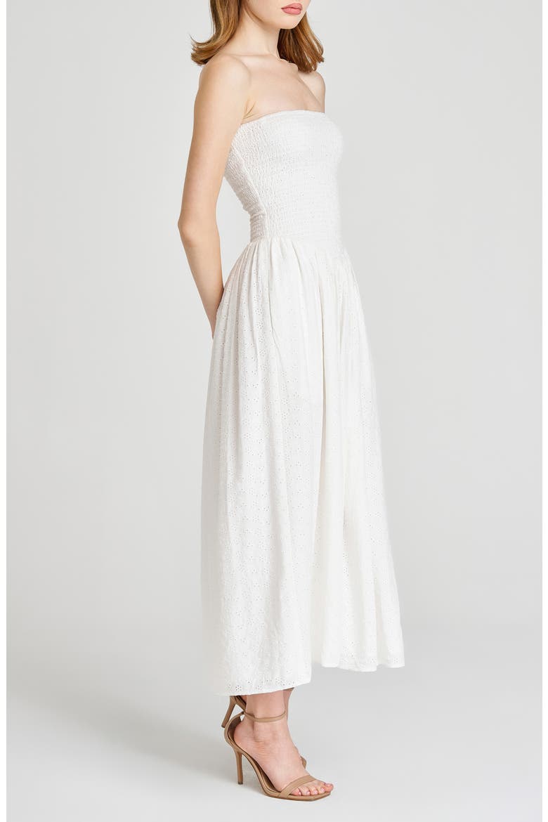 x Style by COCO! Melody Convertible Strapless Eyelet Dress, Alternate, color, IVORY
