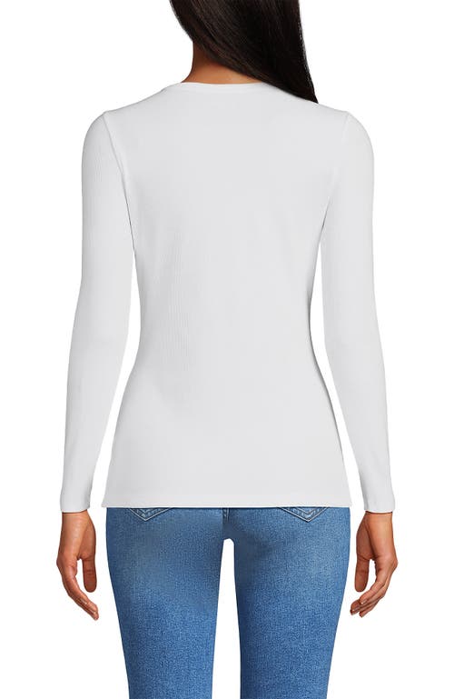 Lands' End Cotton Rib T-shirt In White