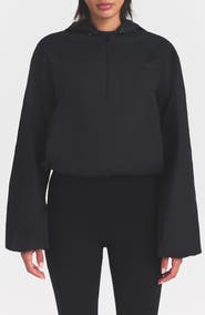 SKIMS Woven Cotton Half Zip Hoodie
