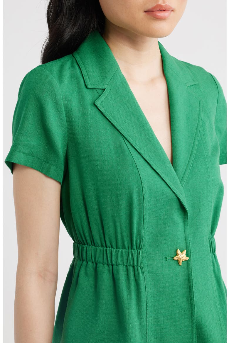 Short Sleeve One-Button Jacket, Alternate, color, PARAKEET