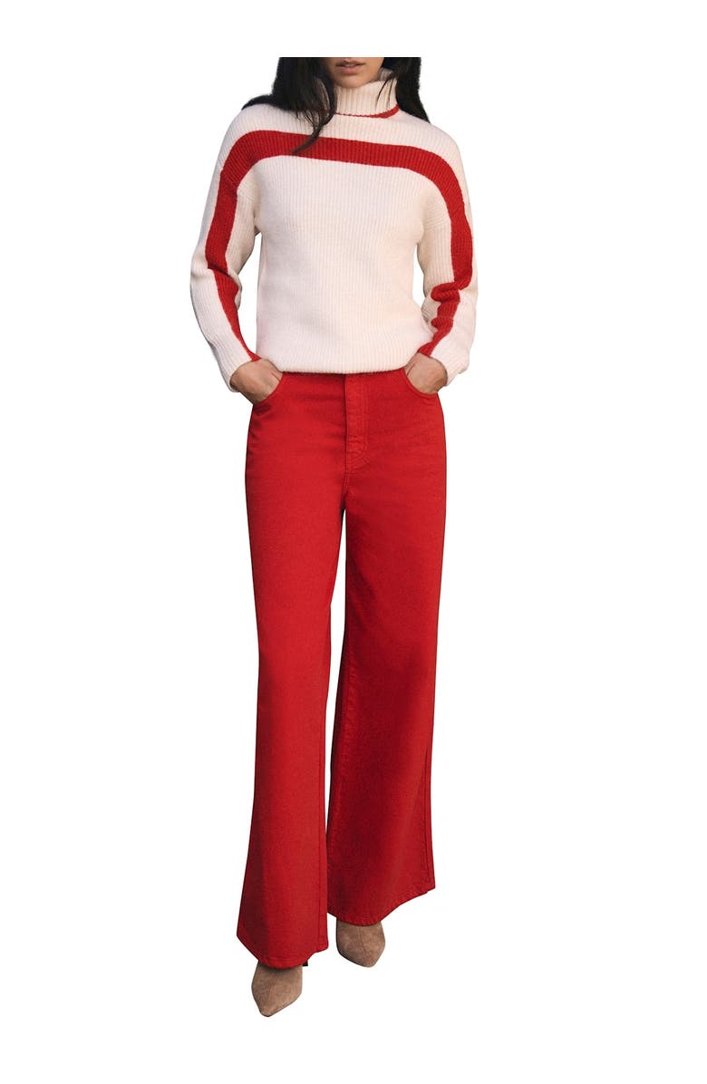 MINT VELVET Contrast Stripe Sweater, Alternate, color, Cream