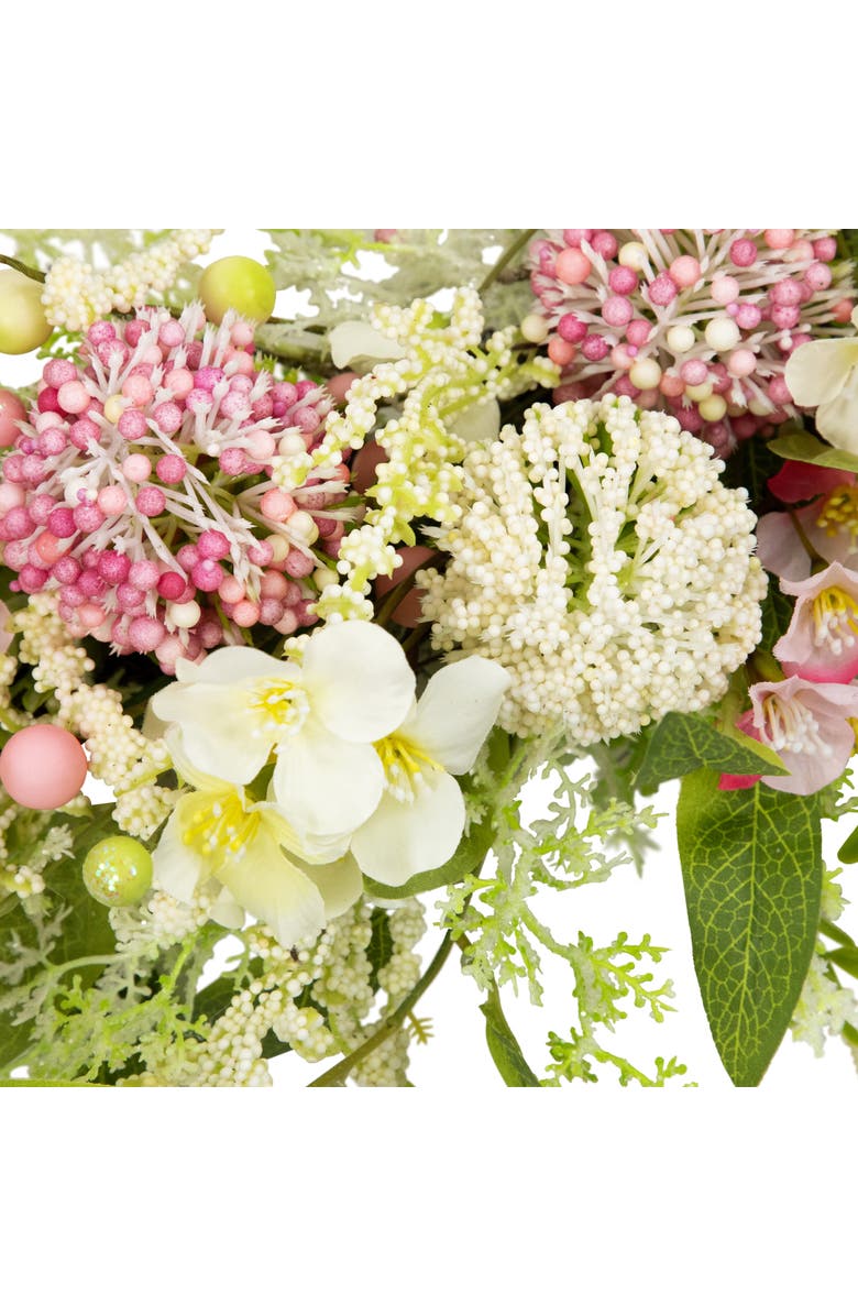 Northlight Allium and Lavender Spring Wreath - 28" - Pink, Alternate, color, Pink