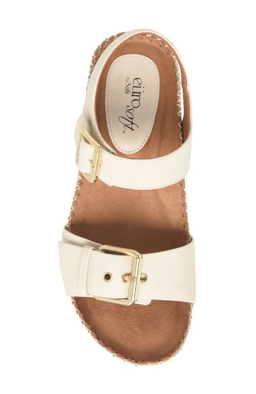 Eurosoft Cork Wedge Sandal In Bone