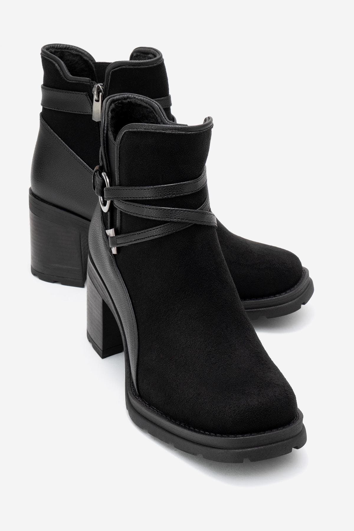 Prologue Shoes Wern Block Heel Ankle Boot, Main, color, Black Suede