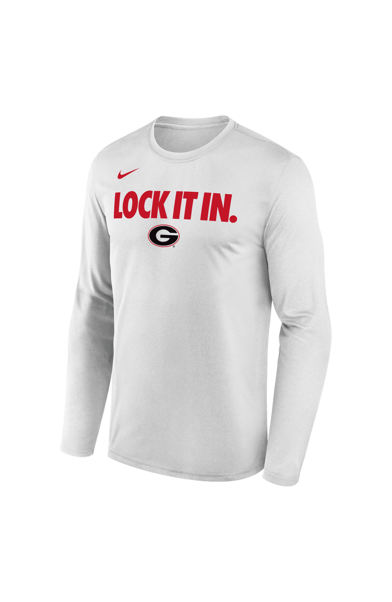 Nike Men's Nike  White Georgia Bulldogs 2026 On-Court Bench Long Sleeve T-Shirt, Alternate, color, White