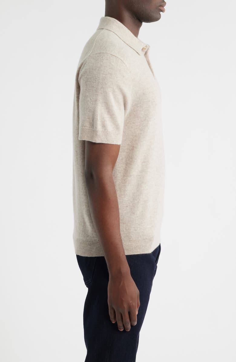 Nordstrom Cashmere Polo, Alternate, color, Beige Hummus Heather