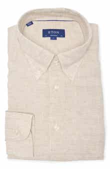 Contemporary Fit Linen Button-Down Shirt