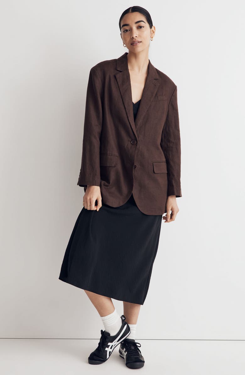 Madewell The Oversized Linen Blazer, Alternate, color, 