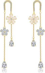 LA MENO Lucky Flower Drop Earrings