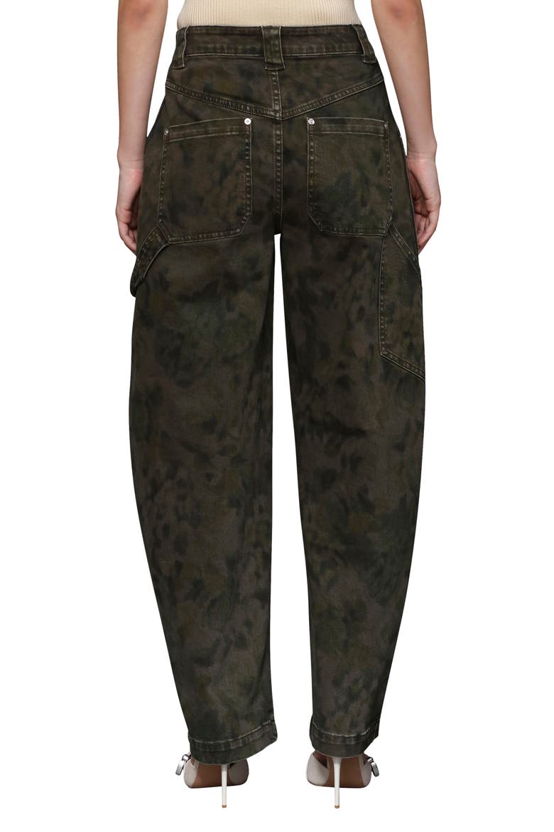 High Waist Barrel Jeans, Alternate, color, FLOWER CAMO